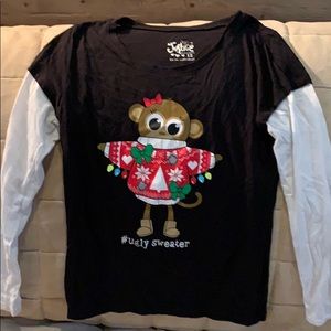 Justice Girla SZ 12 Ugly Sweater shirt.